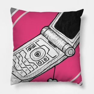 Flip Phone Design Pillow