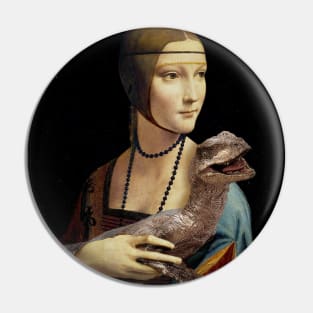 Lady with a Velociraptor Pin