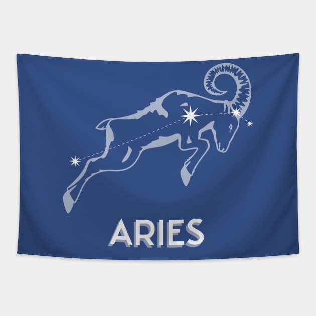 Aries Constellation Tapestry by Javisolarte