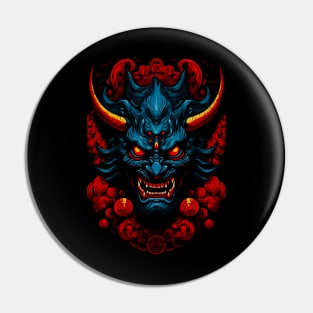 Oni Japanesse Demon Mask Pin