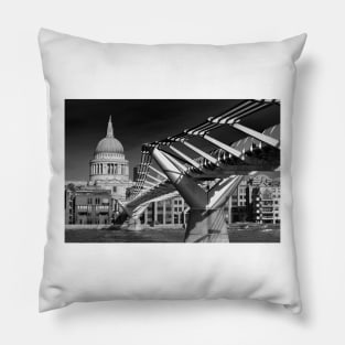 St Paul's Cathedral London Millennium Bridge Pillow