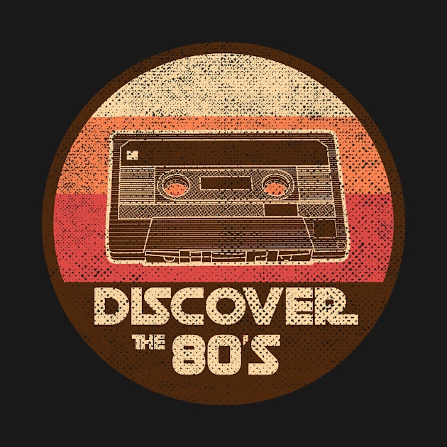 DISCOVER THE 80'S retro vintage cassette tape mashup by leepianti