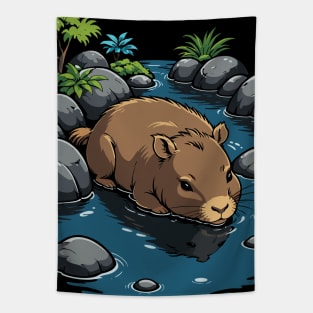 capybara chillin Tapestry