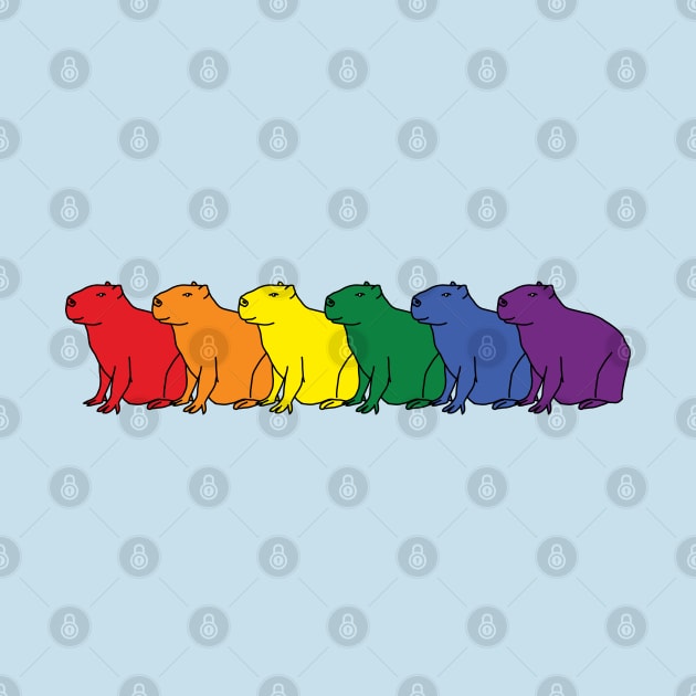 Capybara Pride Rainbow by ellenhenryart