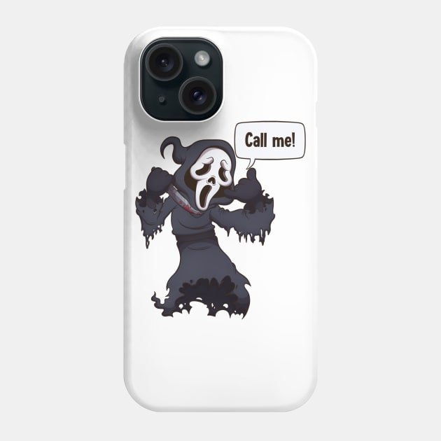 Ghost With Screaming Face Holding A Knife Phone Case by TheMaskedTooner