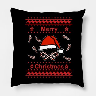 Merry Christmas Candy Canes Pillow