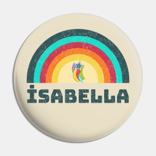 İsabella- Rainbow faded retro style Pin
