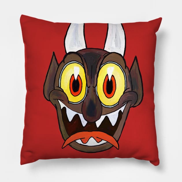 What if you say no to The Devil? Pillow by figue