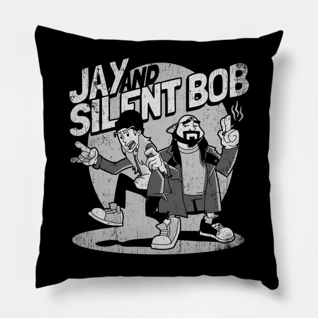 Jay and Silent Film Bob Pillow by WizzKid