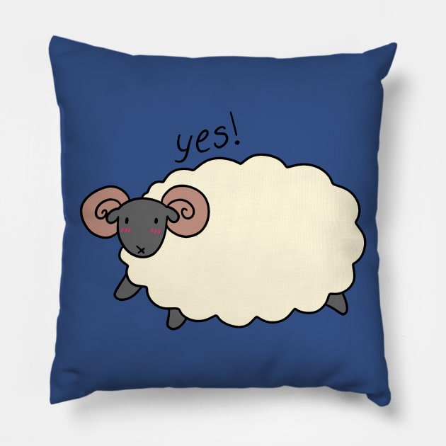 Yes Ram Pillow by saradaboru