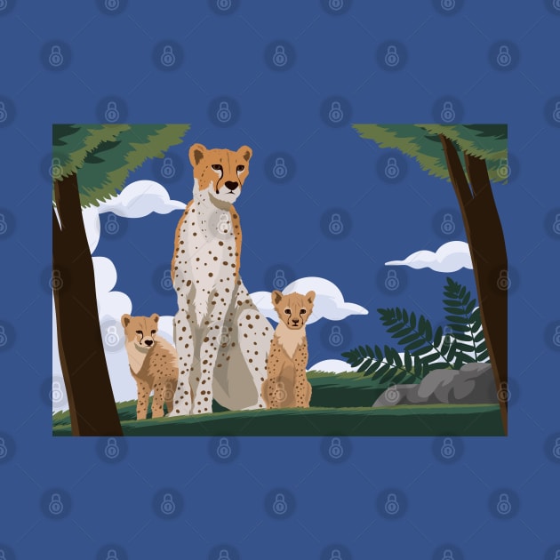 Leopard Wildlife Family by Mako Design 