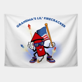 Grandma's Lil' Firecracker Kids 4th of July Tapestry