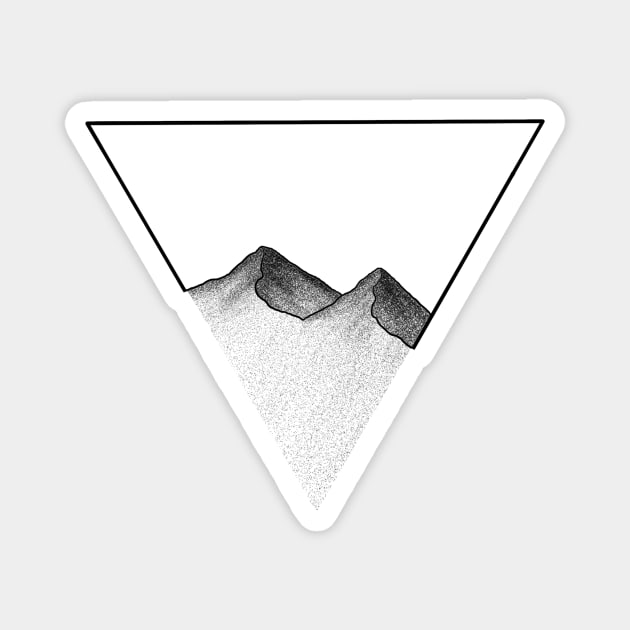 Distressed mountains Magnet by jy ink