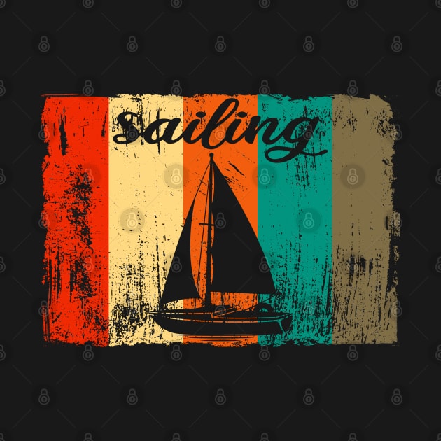 Retro vintage sailing design gift  idea by Macphisto Shirts