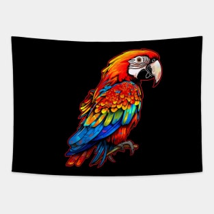 Colourful Scarlet Macaw Tapestry