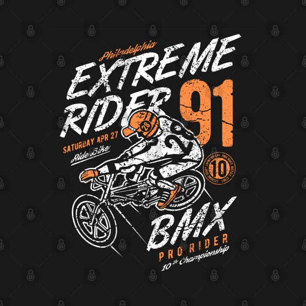 Extreme Rider BMX Vintage Design by Jarecrow 