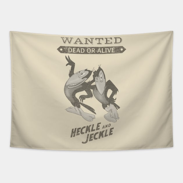 Heckle and Jeckle Retro Cartoons Tapestry by Jazz In The Gardens