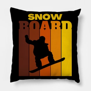 Retro Snowboard Pillow