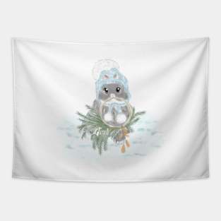 Sean Snow Winter Rabbit Tapestry