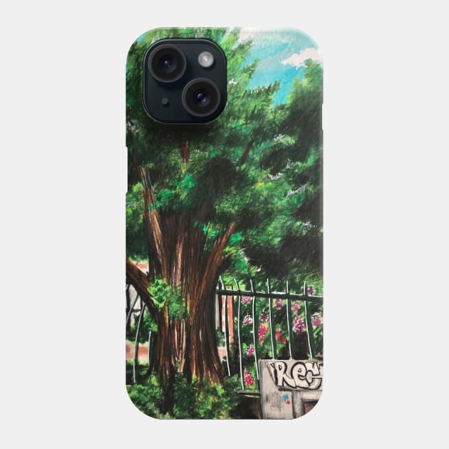 Olympiaplein Skatepark Phone Case by SeanKalleyArt