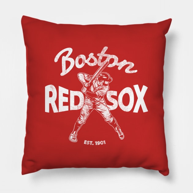 bos ton red sox - white vintage Pillow by LAKOSH