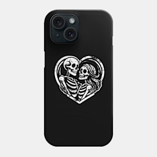 Couples skeleton in love | Valentines day Skeleton Phone Case