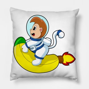 Monkey Banana Astronaut Pillow