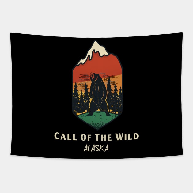 Call Of The Wild, winter sports, winter vacation, Hunting Season Tapestry by Style Conscious