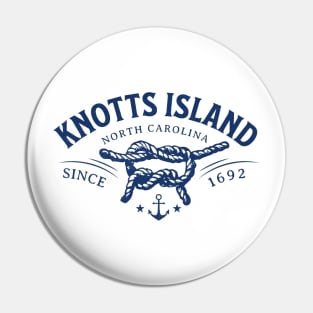 Knotts Island, NC Beach Knot Summer Vacation Pin