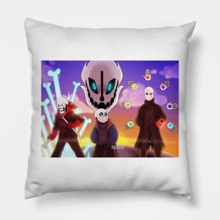 Glitchtale Sans, Papyrus and Gaster Pillow