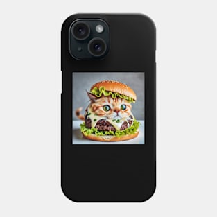 cheeseburger cat makes me hungry Phone Case