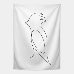 One line bird Tapestry