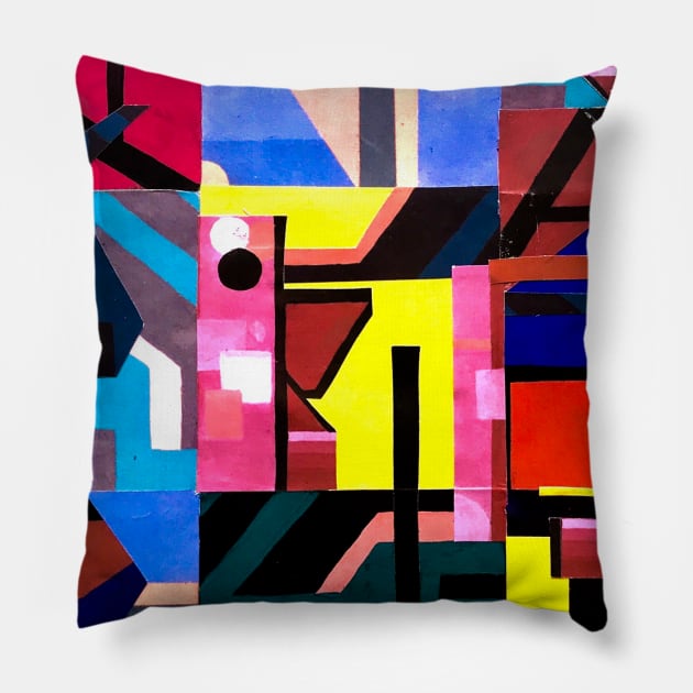 Multimedia Collage Pillow by HallieBuoteArt