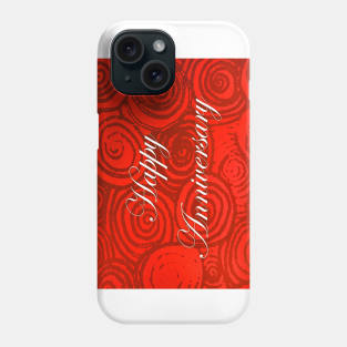 Anniversary Swirls Red Phone Case