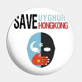 save uyghur and hongkong Pin