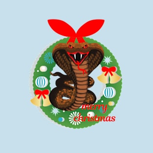 merry christmas cobra snake T-Shirt