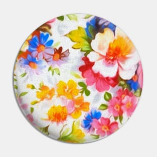 Floral festival with Spring flowers Pin