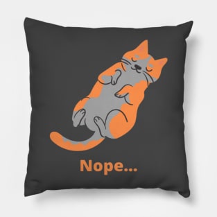 Nope Cat Pillow