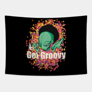 Alien Get Groovy Tapestry