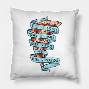 Trust in blue pizza Pillow