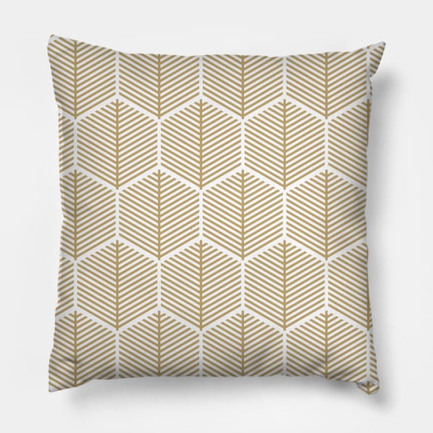 Abstract geometric pattern Pillow by Vilmos Varga