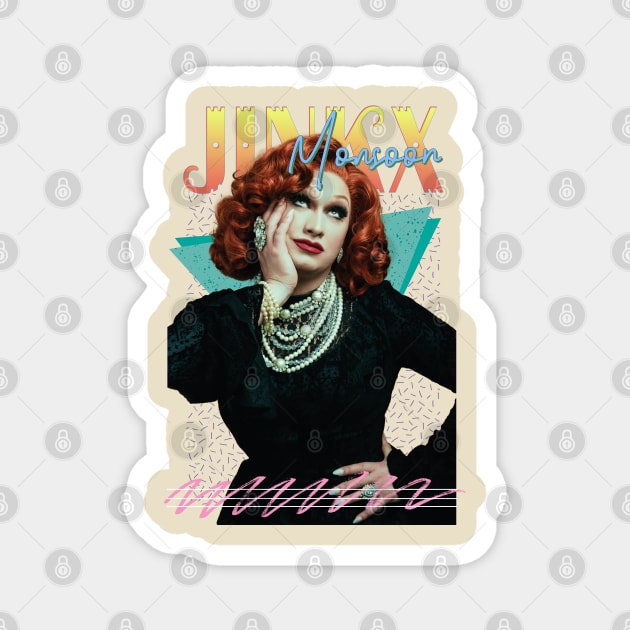 Jinkx Monsoon Retro Fan Art Magnet by Piomio