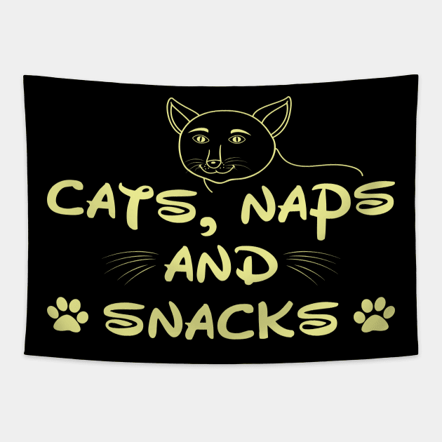 Cute cats and snacks Tapestry by Houseofwinning