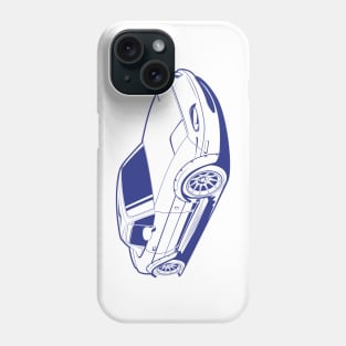 Blue line miata classic Phone Case