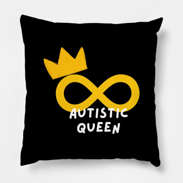 Autistic Queen Pillow by applebubble