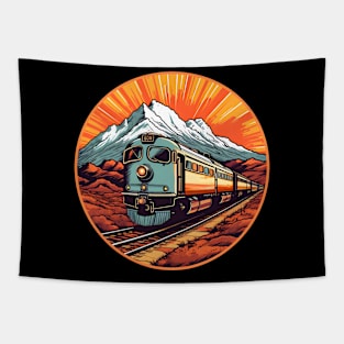 I like trains, Train Engine in the mountains Tapestry