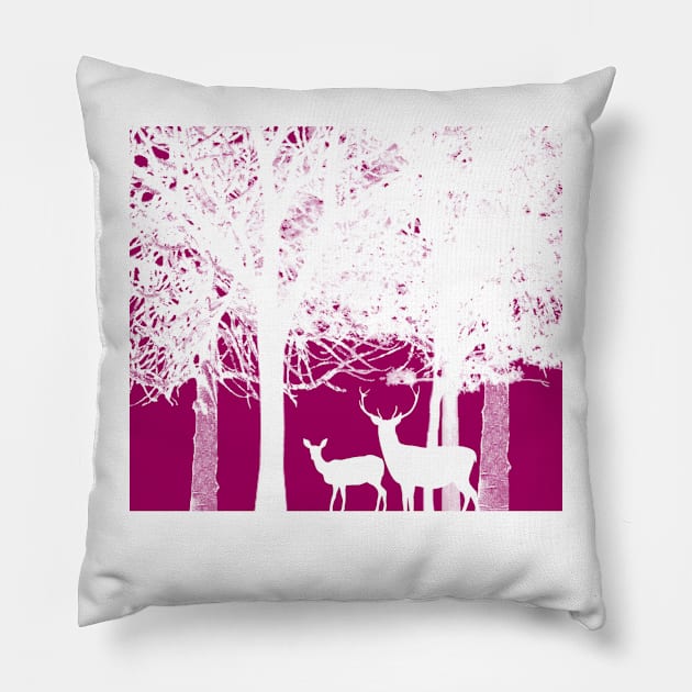 Deer and doe Pillow by aastankovic