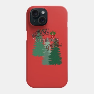 Merry Christmas Pine Trees, Snow, Candy Canes & Holly Gift Christmas Gifts Phone Case