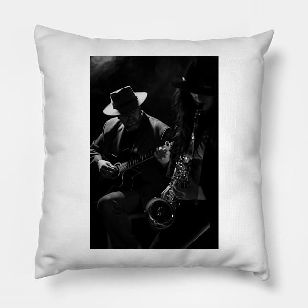 Sax and Guitar Pillow by ansaharju