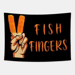 Fish Fingers funny graphic Tapestry